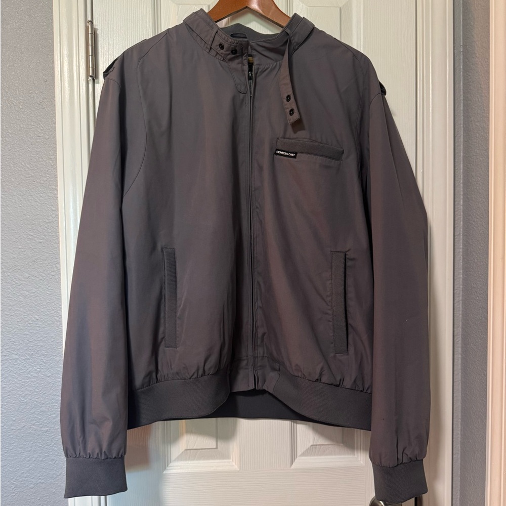 Members Only Charcoal Jacket - Vintage
